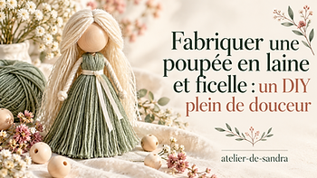 Poupée en laine et ficelle