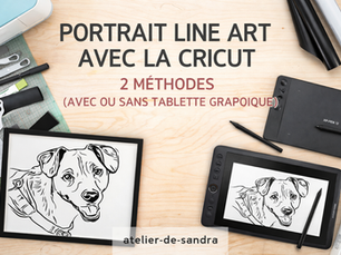 Portrait line art avec la Cricut