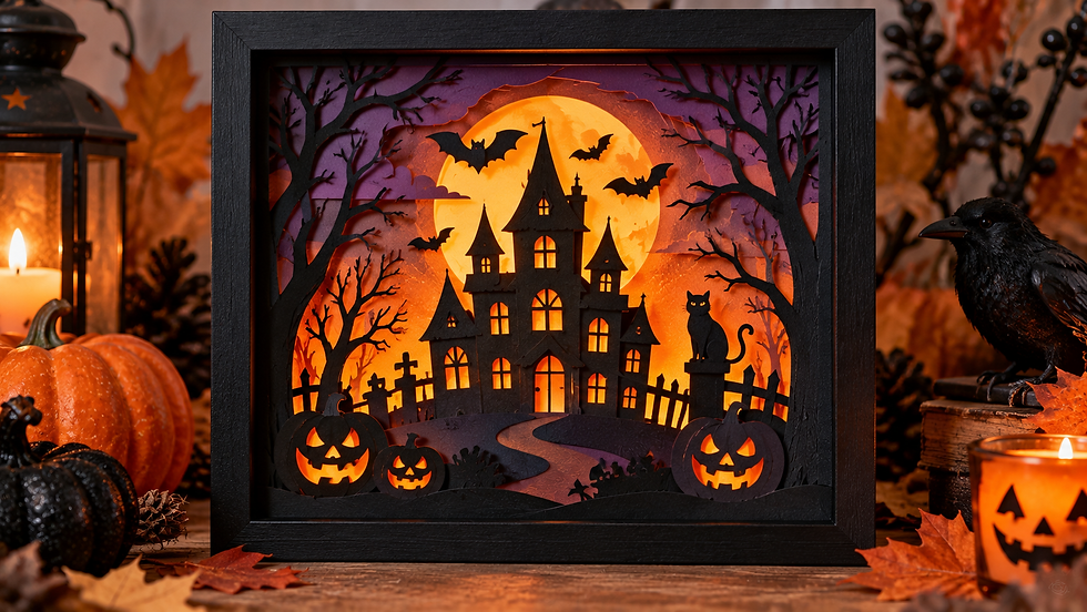 Diorama d’Halloween éclairé avec Cricut