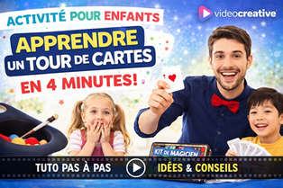 Activité pour enfants : Apprendre un tour de cartes en 4 minutes