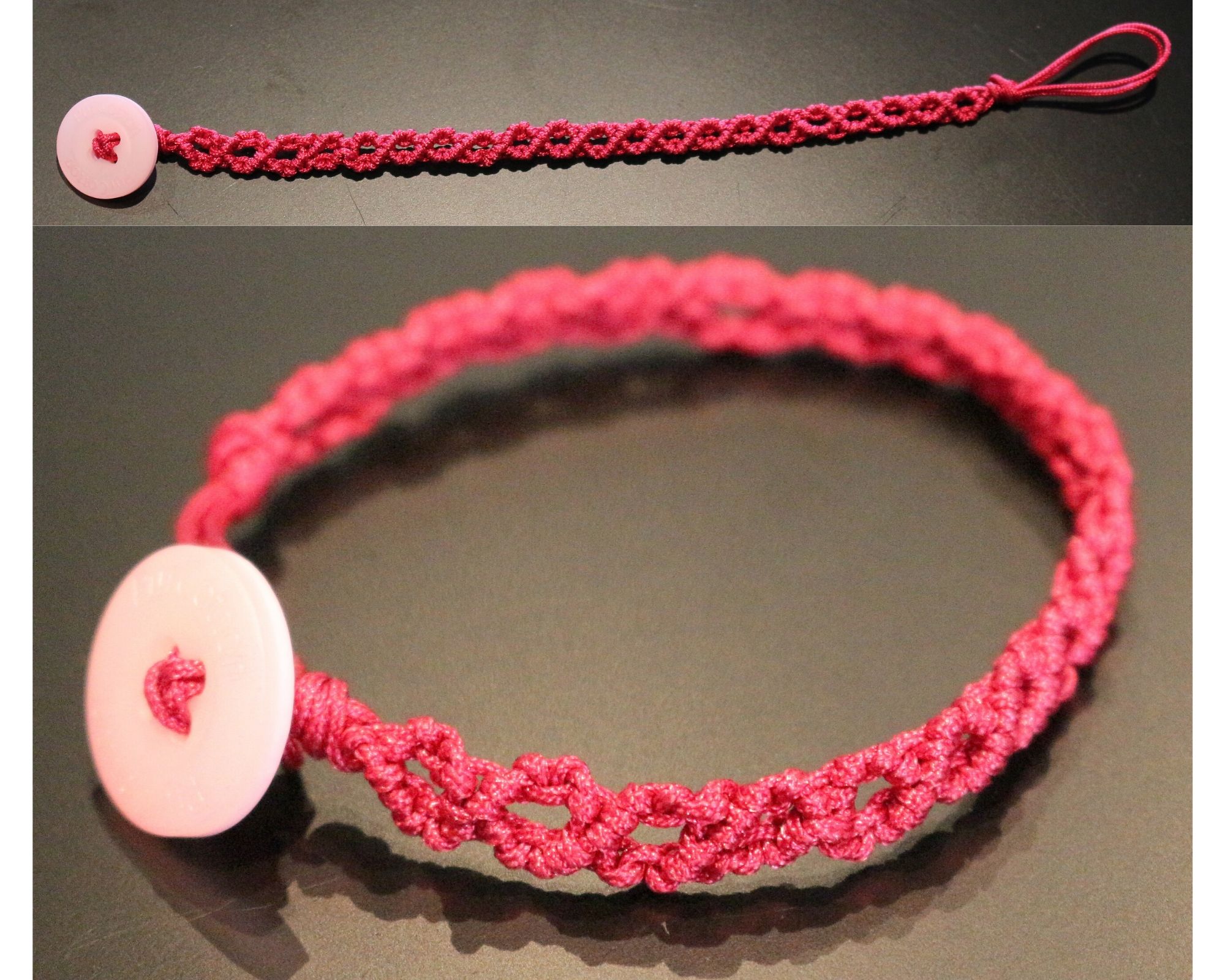 Bracelet macramé cercles