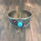 Miniature : Bracelet ouvert en pierre naturelle et argent Antique rouge bleu