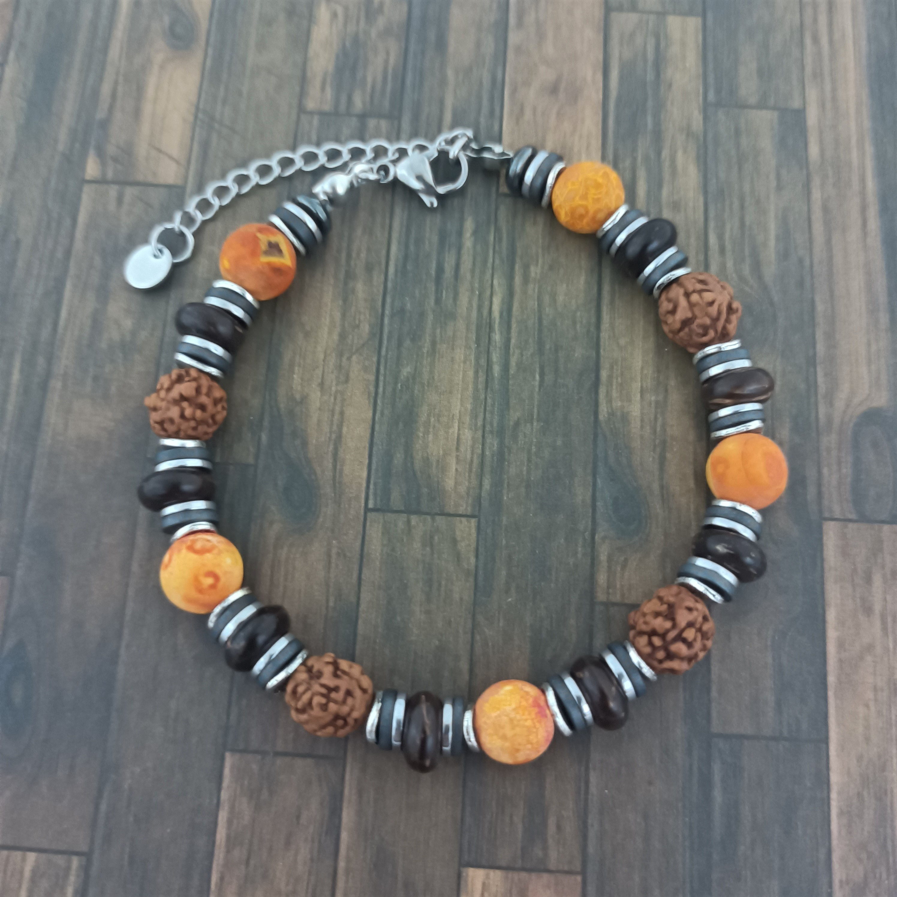 Bracelet homme en pierres naturelles collection Cirrus 1