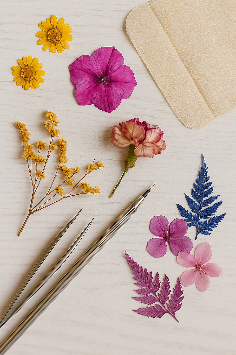 Sécher et conserver des fleurs avant inclusion en résine