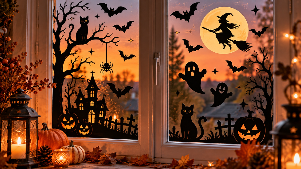 Fenêtre d’Halloween avec Cricut