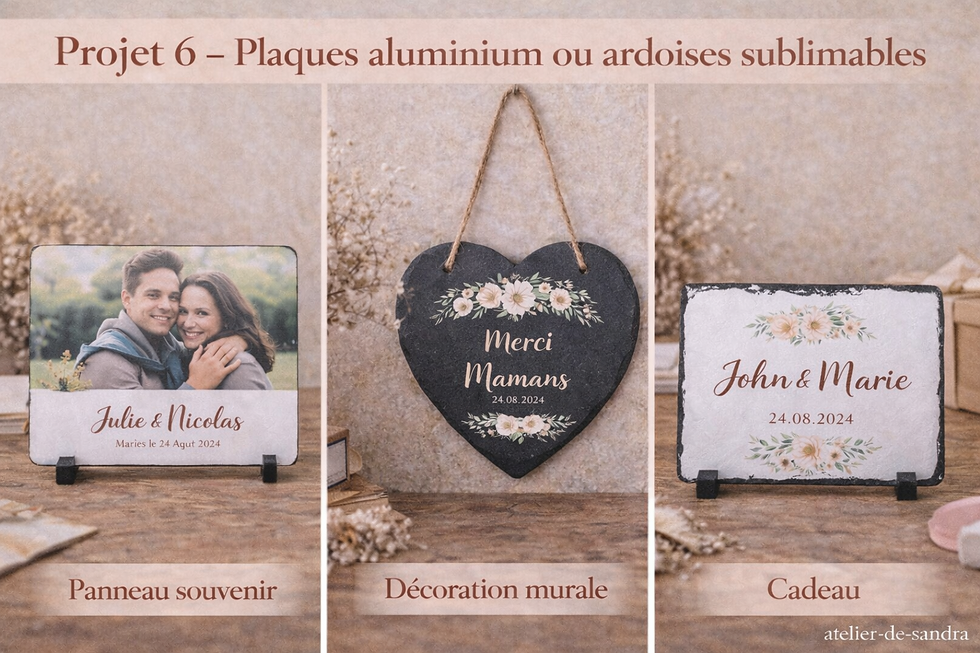 Plaques aluminium ou ardoises sublimables