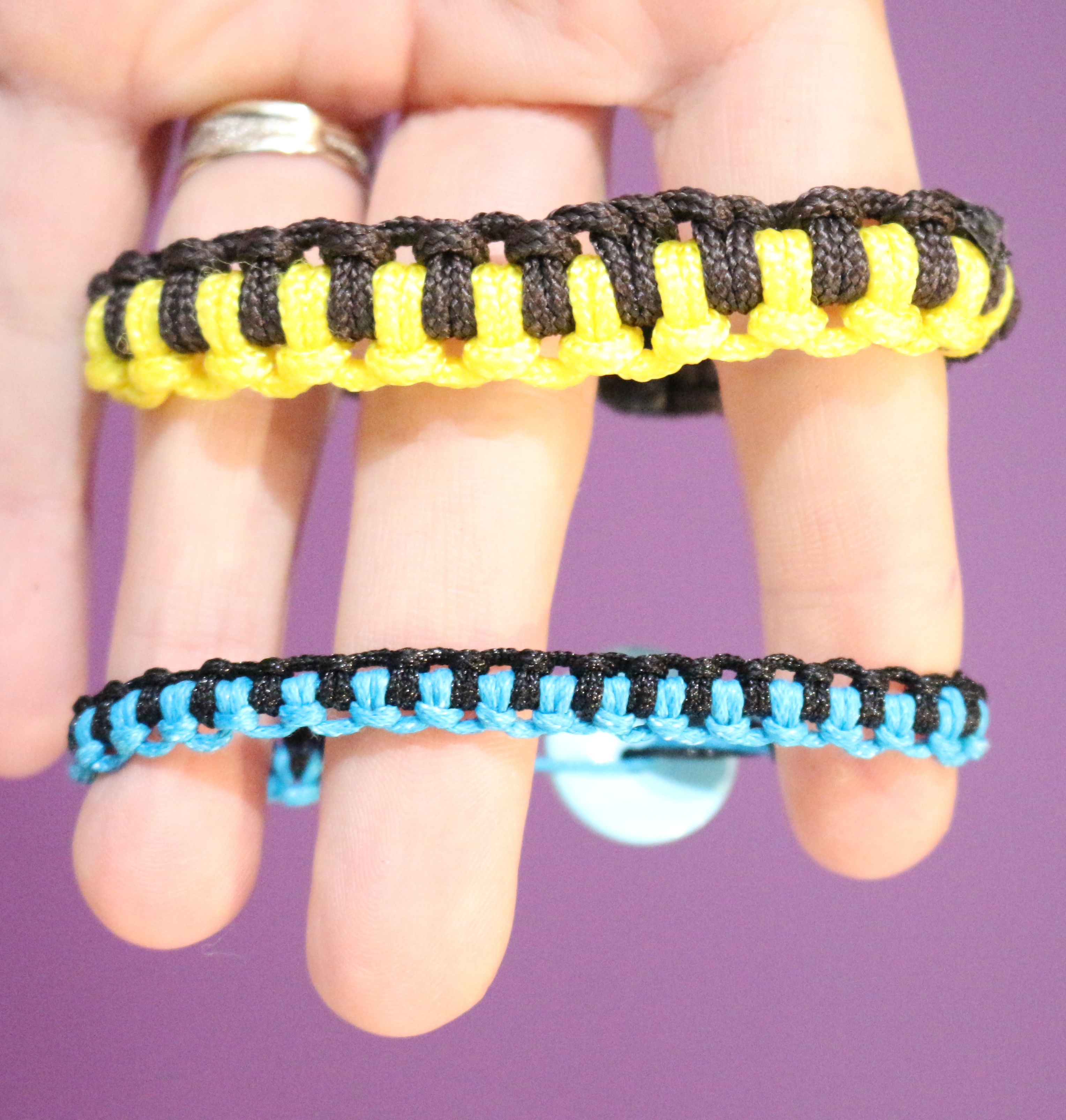 Bracelet macramé 2 couleurs