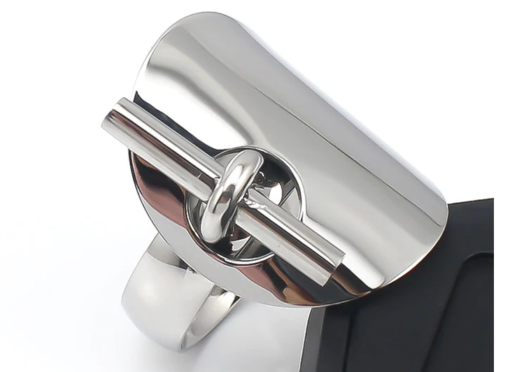 Bague barre dans rond