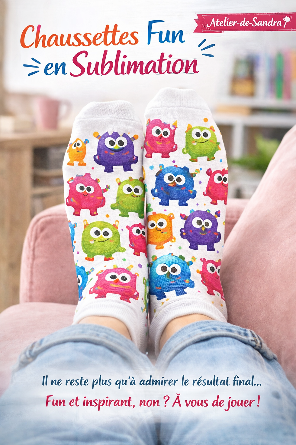 Création de chaussettes sublimées amusantes