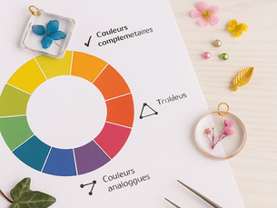 Assortir les couleurs dans un bijou en résine