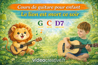 Cours de guitare pour enfant: Le lion (est mort ce soir) – 3 accords faciles