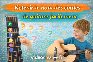 Retenir le nom des cordes de guitare facilement