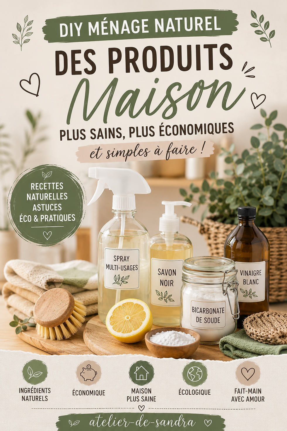 Produits de ménage faits maison