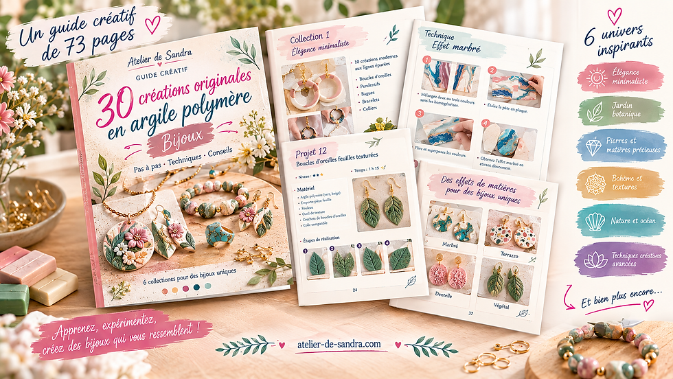 Guide créatif de bijoux en argile polymère