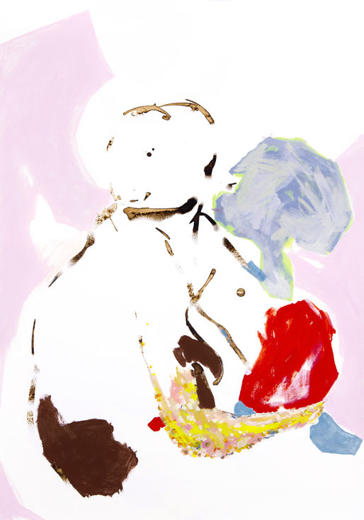 Anne Roche plasticienne, artiste, art, peinture, acrylique et brou de noix, technique mixte sur papier format 70 X 100, Portrait d'après modèle vivant, Mutation, Hybride, zoo-anthropomorphe, Monstre - chimère, Sirène, galerie AMAC - Polymorphe - Que sait-on des filles de Mélusine, Jean d'Arras