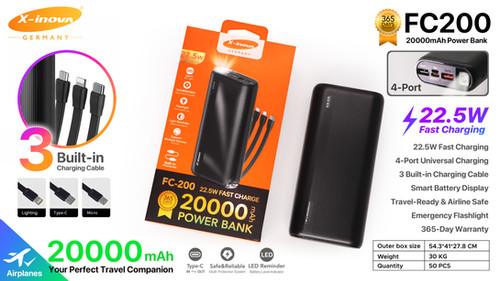 新品 FCRB POWER BANK FC200 | X-INOVA