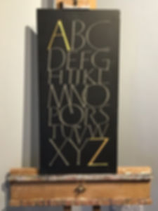 N Sculpture Studio Alphabet carved in sl