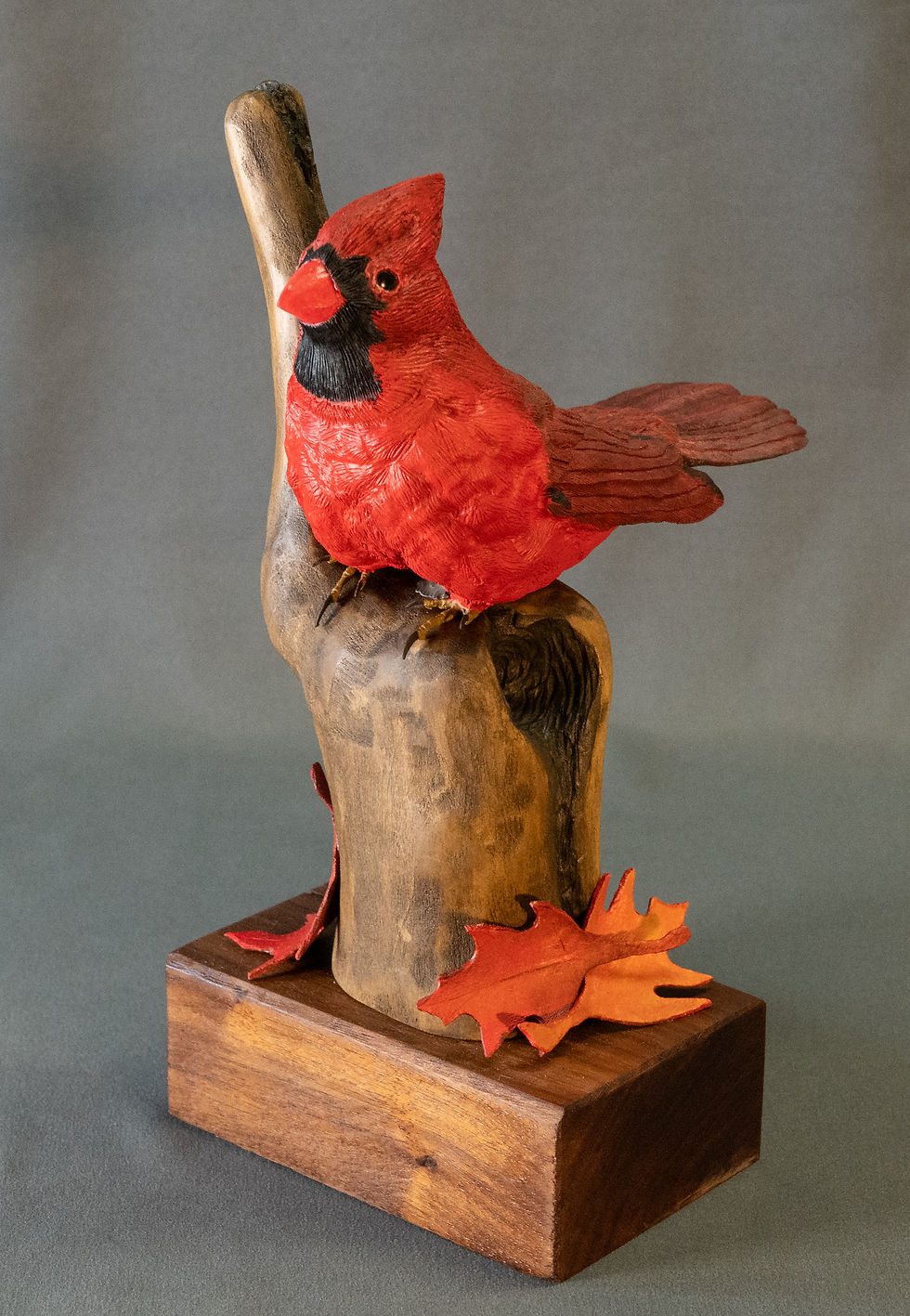 Cardinal on handmade base by Parker