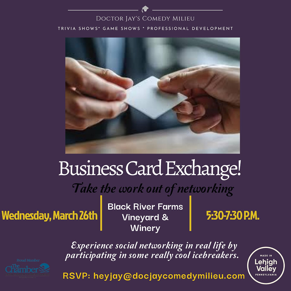 Doctor Jay's Business Card Exchange!