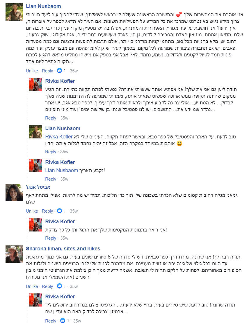 תגובות - עיר טובה
