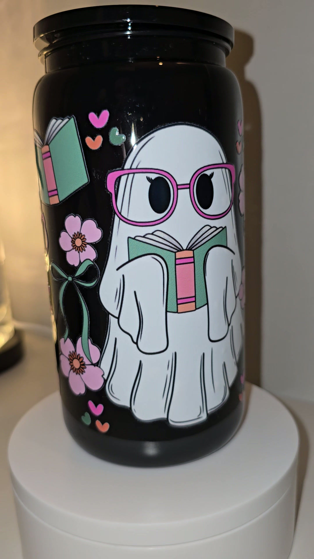 Ghost book lover cup