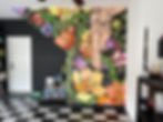 Snake & Floral Garage Mural