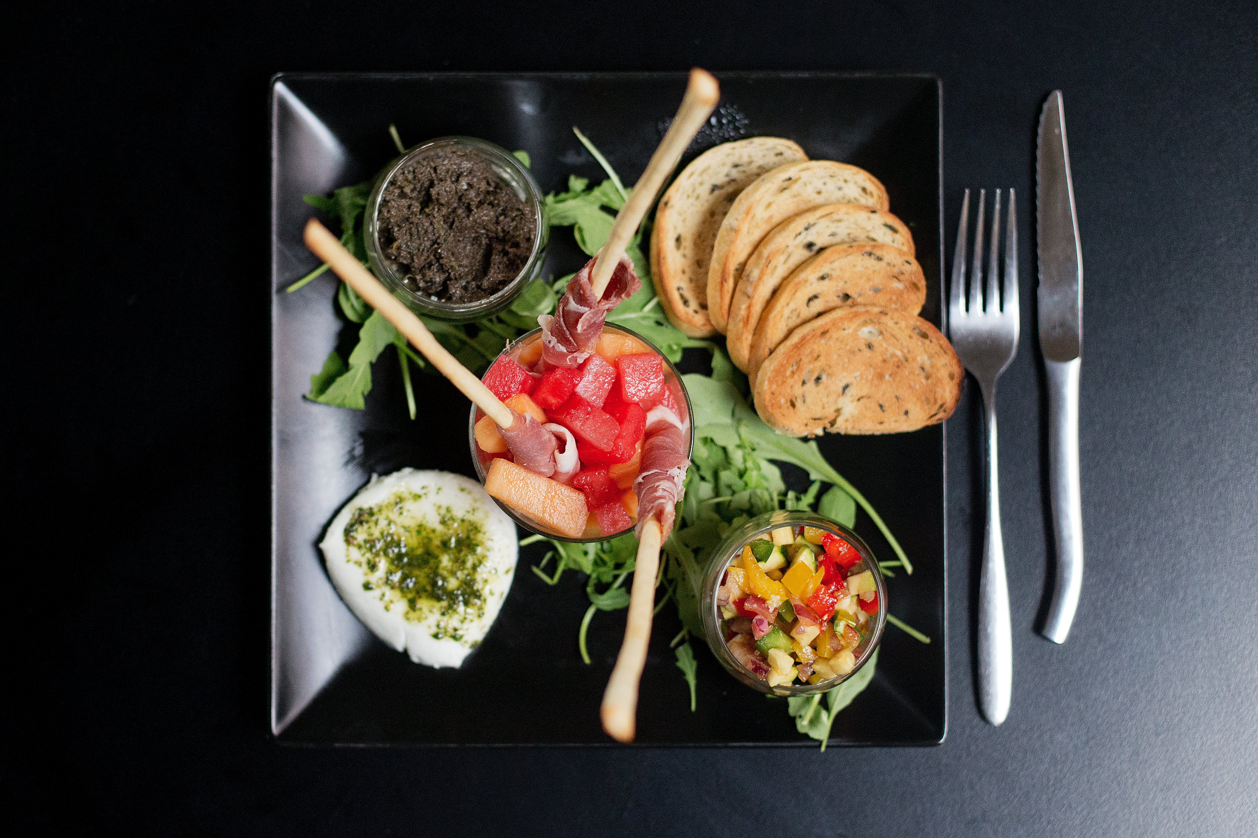 Arranged Food and Objects