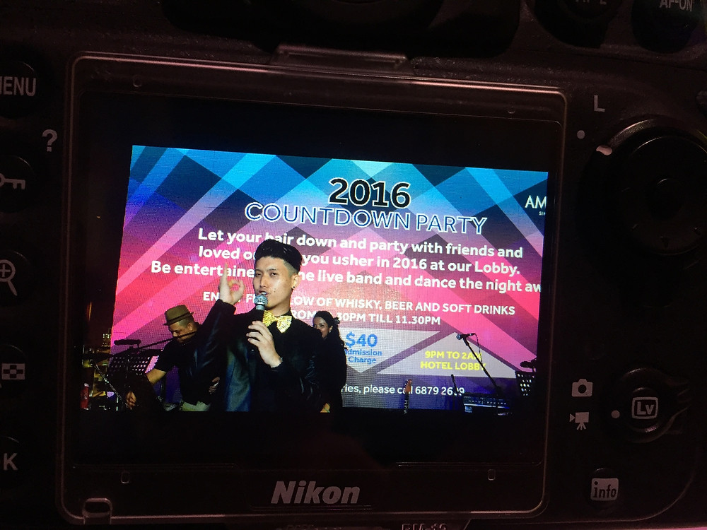 Emcee Singapore - Ainsley Chong, Amara Hotel Countdown to 2016