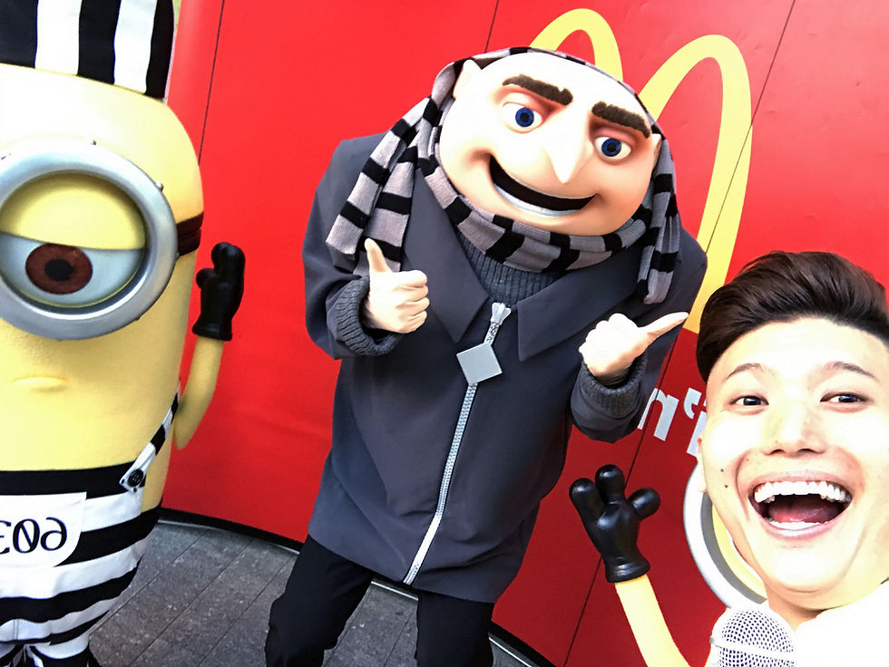 Emcee Singapore - Ainsley Chong, The Big Yellow Takeover at McDonald's, in conjunction with Despicable Me 3