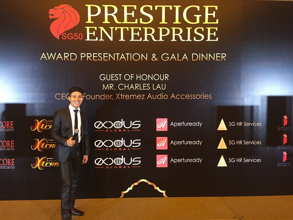 Emcee Singapore - Ainsley Chong, SG50 Prestige Enterprise Awards Gala Dinner