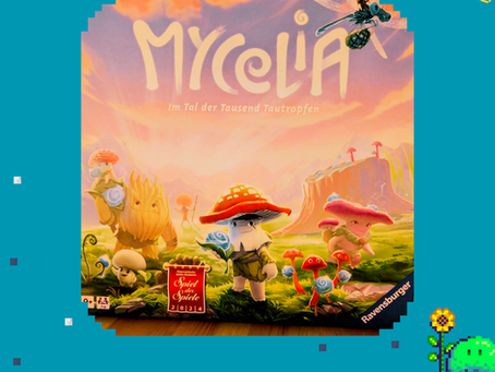 Das Titelbild des Spiels Mycelia: mehrere süße Pilzfiguren