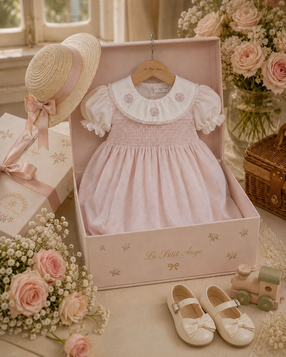 Miniatura: Vestido Celi rosa chá 