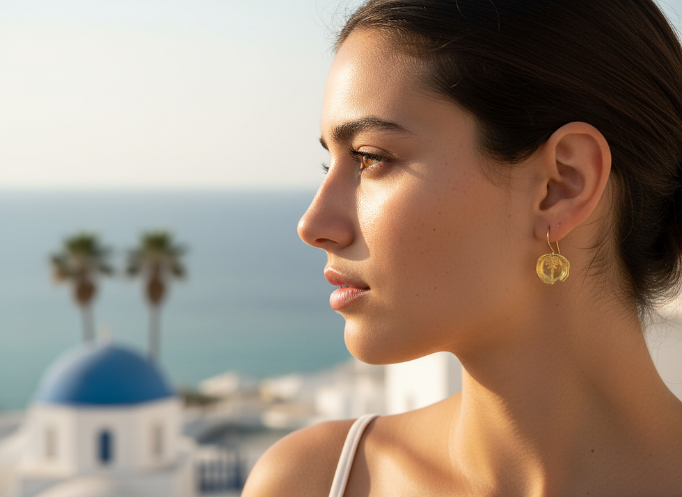 Thumbnail: Palm Tree Coin Earrings