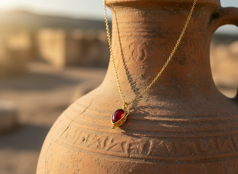 Thumbnail: Roman Crystal Amphora Necklace