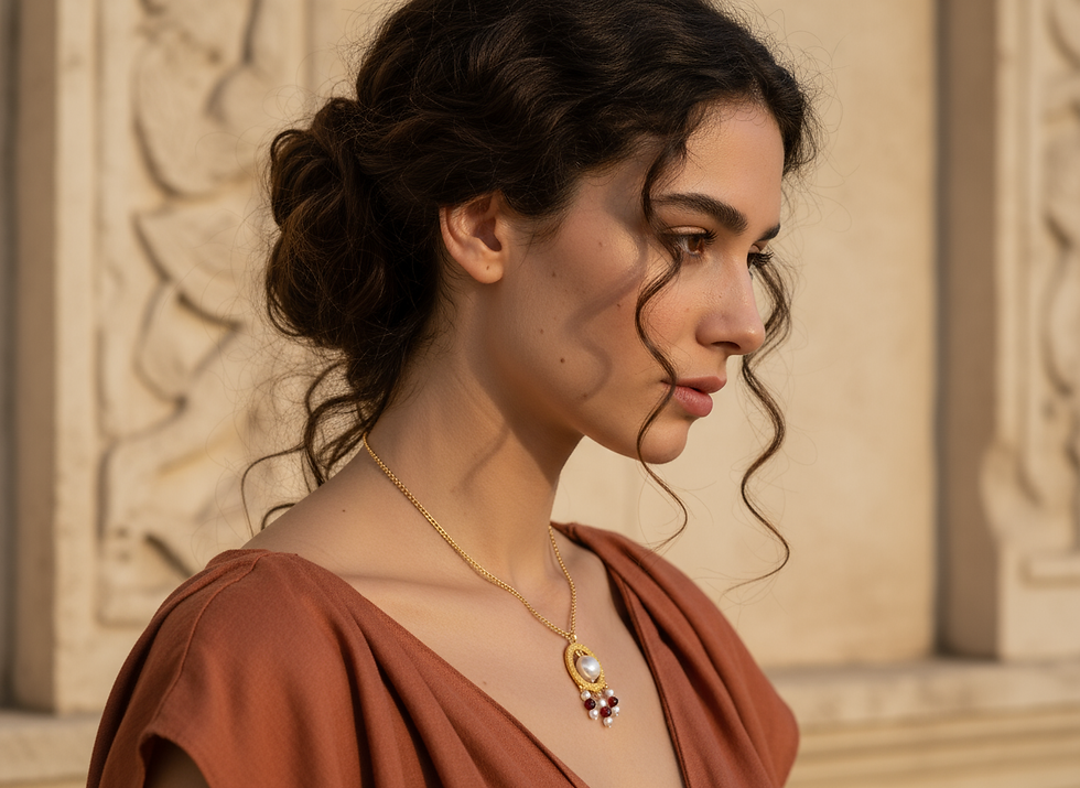 Thumbnail: Roman Mosaic Pearl Necklace