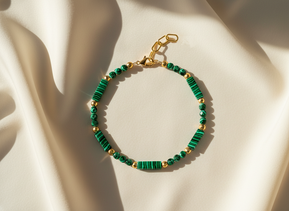 Thumbnail: Malachite Beaded Bracelet