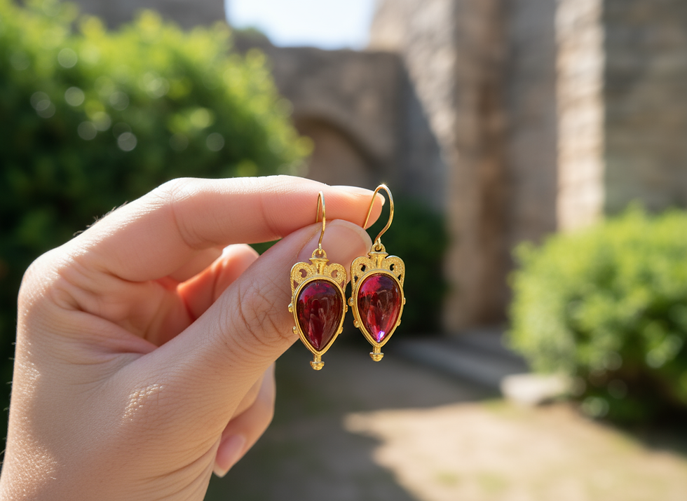 Thumbnail: Roman Crystal Amphora Earrings