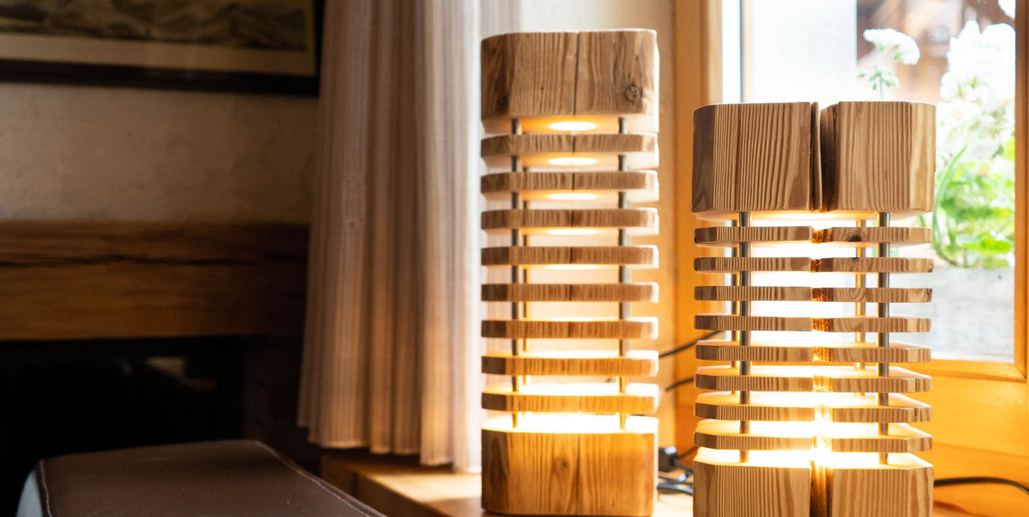 Altholz Lampe - Schichtlampe