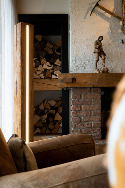 Altholz Lampe - Stehlampe