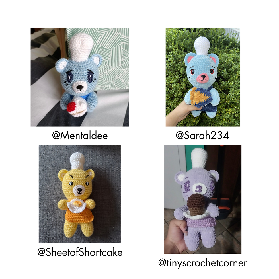 Thumbnail: Patisserie Bears 5-In-1 Crochet Pattern (PDF Download)