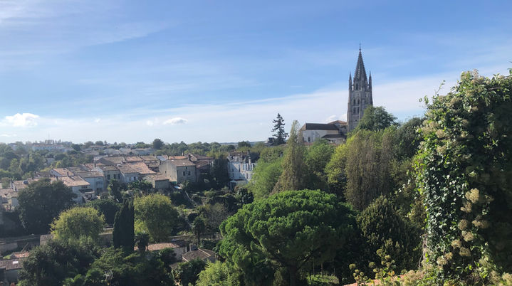 Plazza de l'ancien hôpital, vue panoramique L'Heure Bleue chambre d'hôtes à Saintes