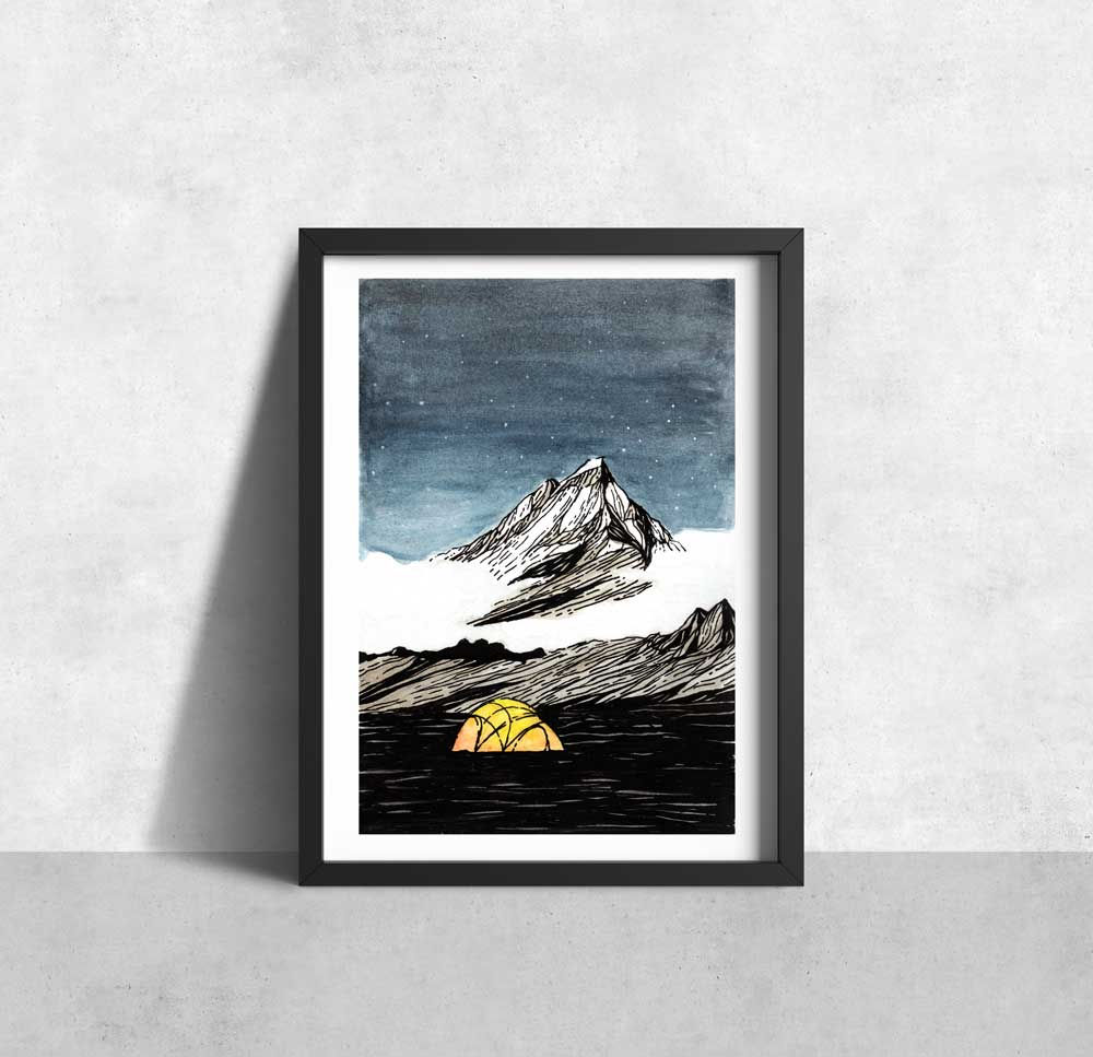 La lanterne_ Affiche montagne