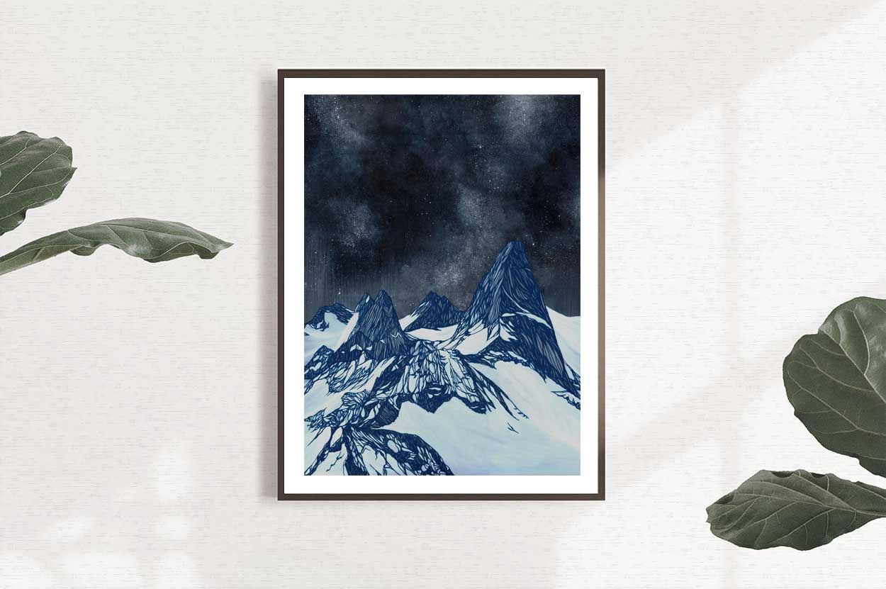 Douce noirceur _ Affiche montagne