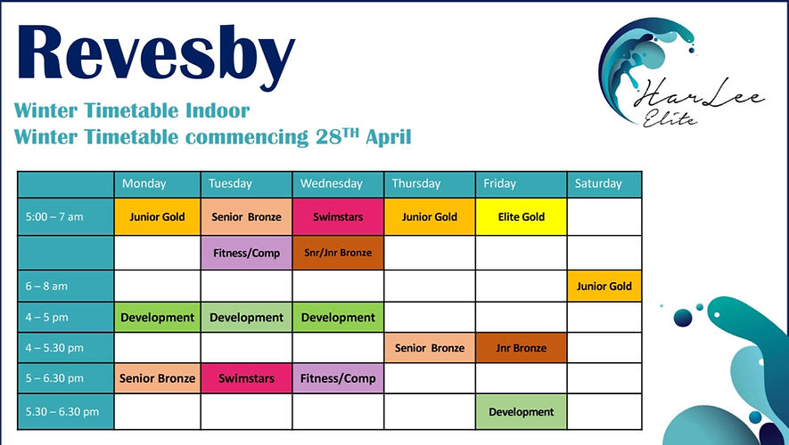 Revesby Winter Indoor Timetable 2025_pag