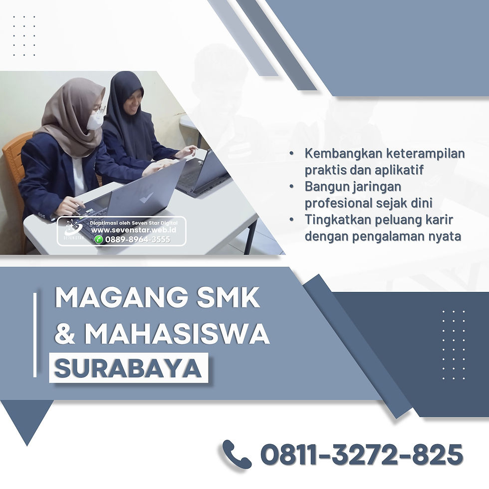 Lihat jadwal magang SMK RPL terbaru di Surabaya.