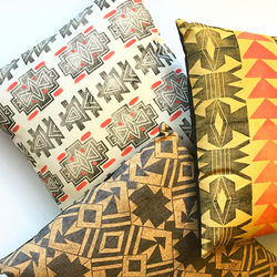 Hand printed pillows