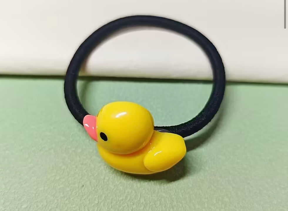 Thumbnail: 2 pack - Rubber duck hair ties