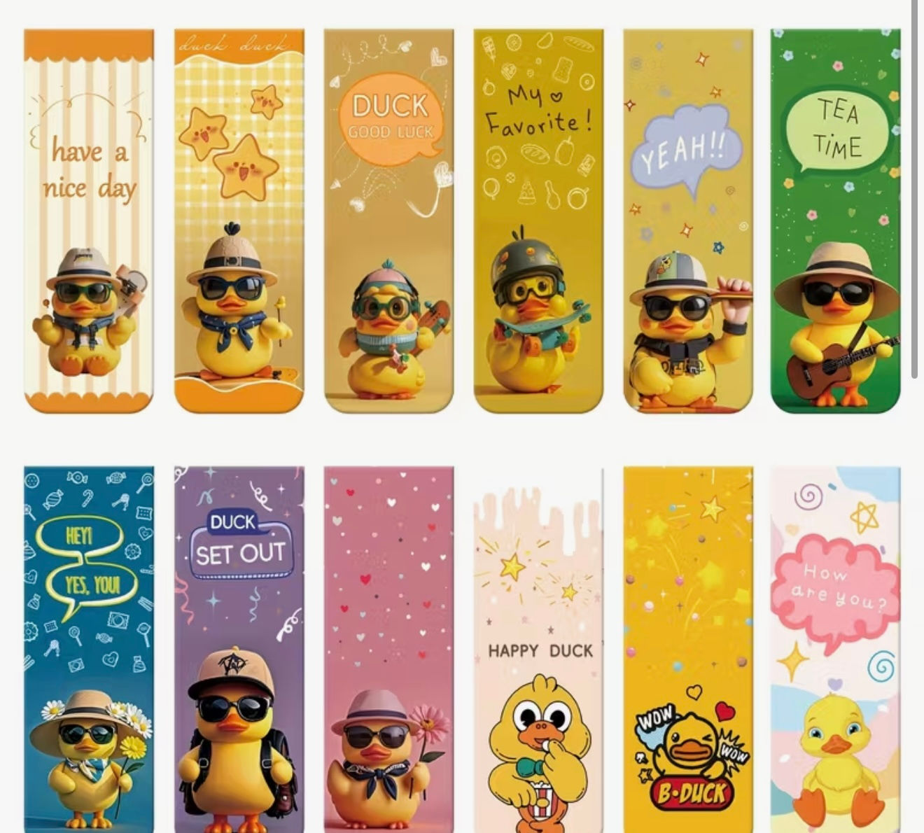 3 pack - random  magnetic bookmarks