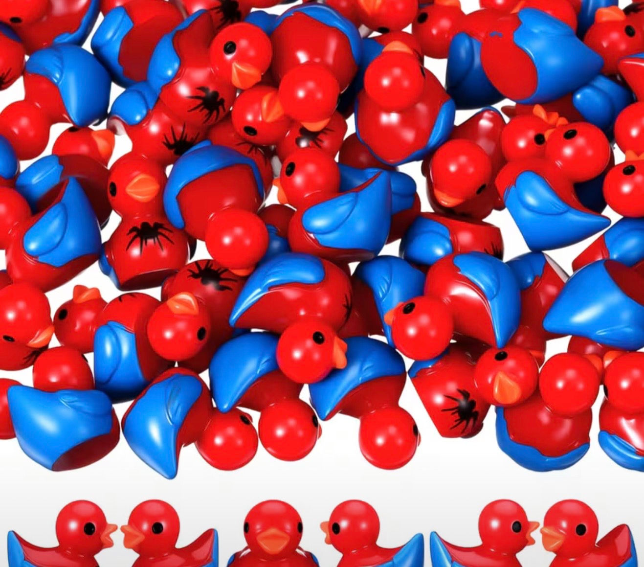 10 pack - Mini resin spider ducks