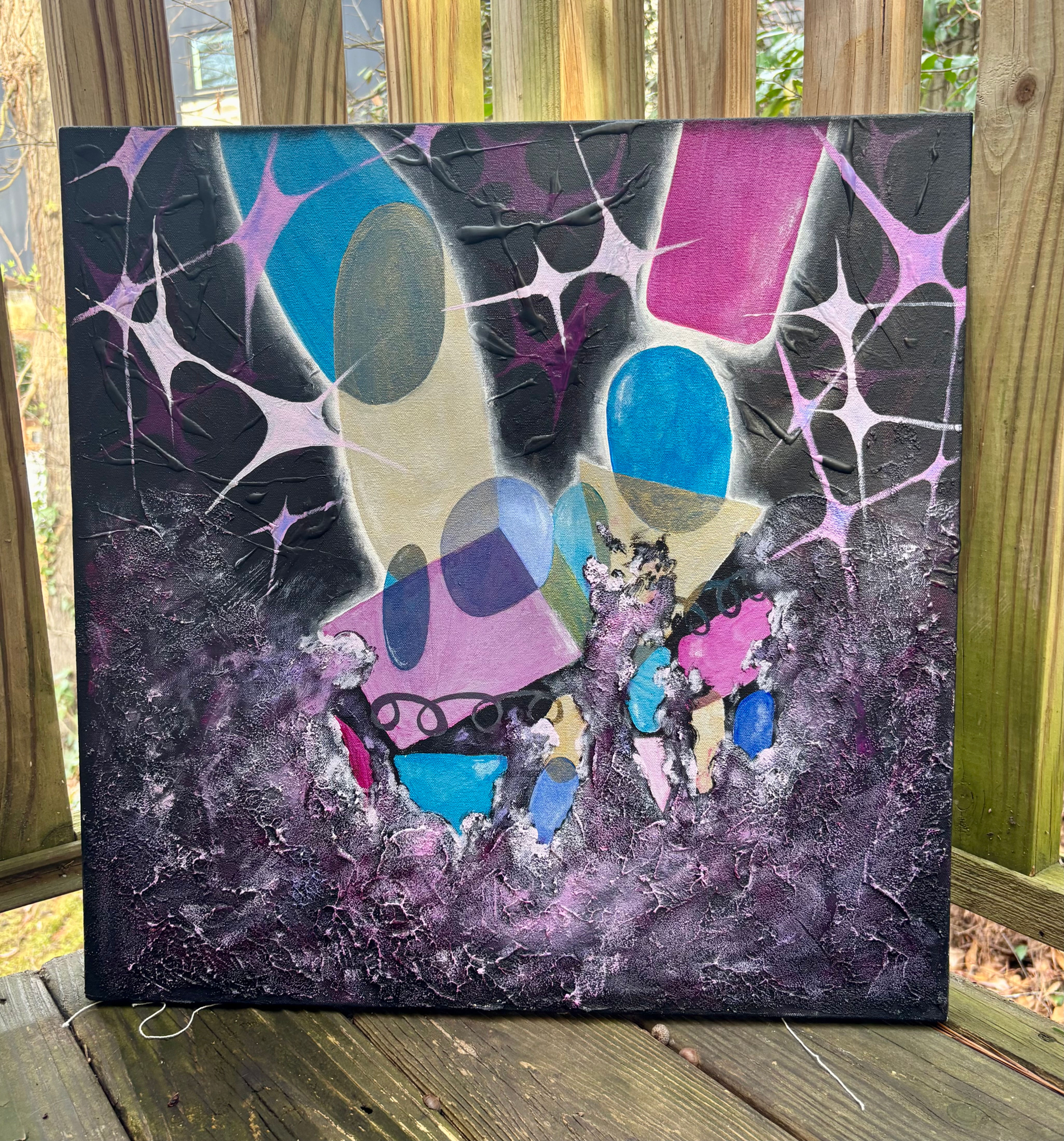 Abstracted Hands Original Canvas Painting